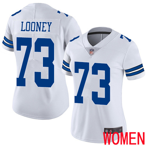 Women Dallas Cowboys Limited White Joe Looney Road #73 Vapor Untouchable NFL Jersey